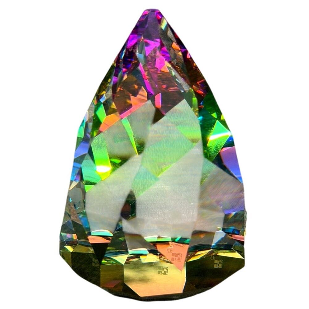 Lalique France Statuette Nu Reve Crystal Sculpture Rainbow Prism Art Glass w/Box